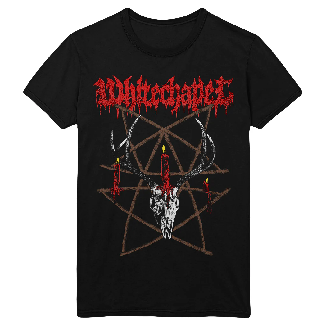 Pentagram Candle Black T-Shirt - Image 3